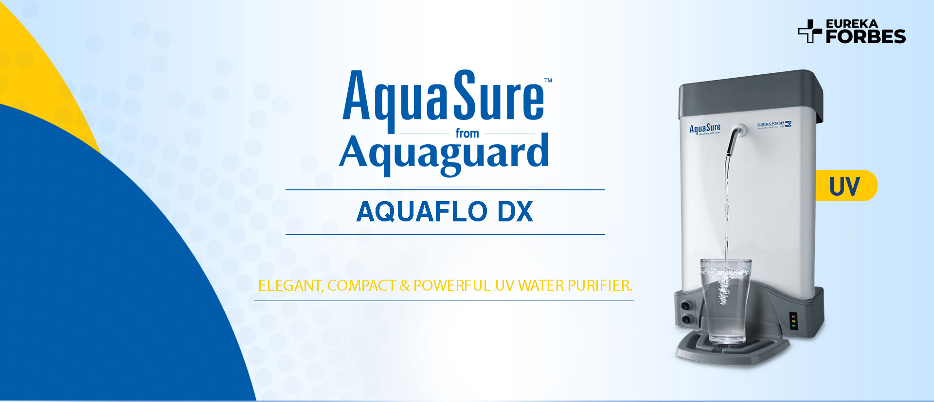AQUAFLO DX, ELEGANT, COMPACT & POWERFUL UV WATER PURIFIER.