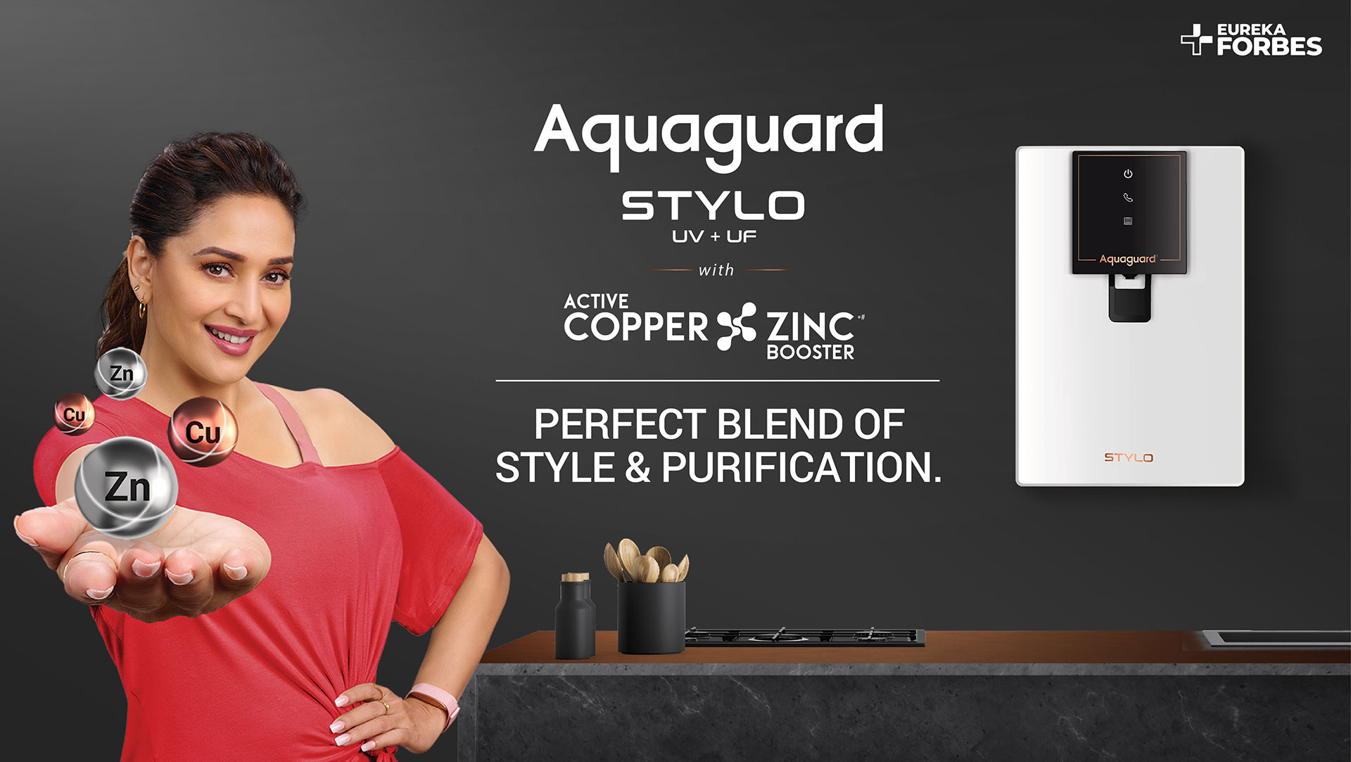 Aquaguard Stylo UV + UF with Active Copper PERFECT BLEND OF STYLE & PURIFICATION.